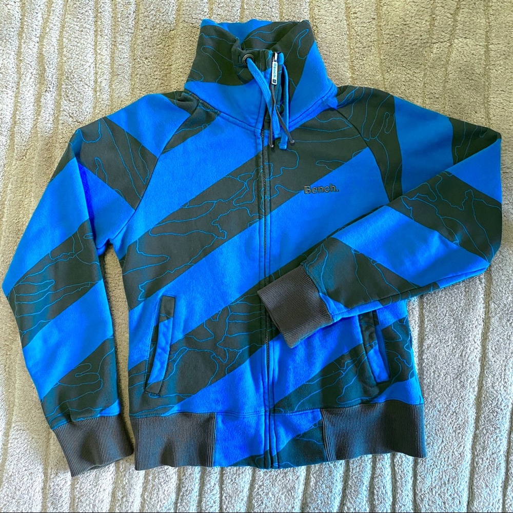 Bench Crowl Neck Zip Hoodie Sz Med